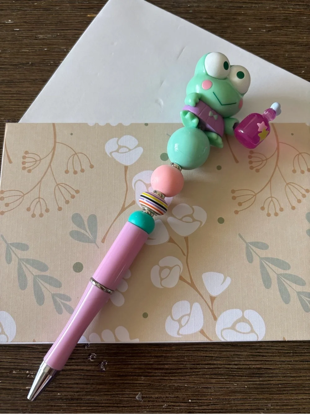 Sanrio Keroppi handmade beaded pen